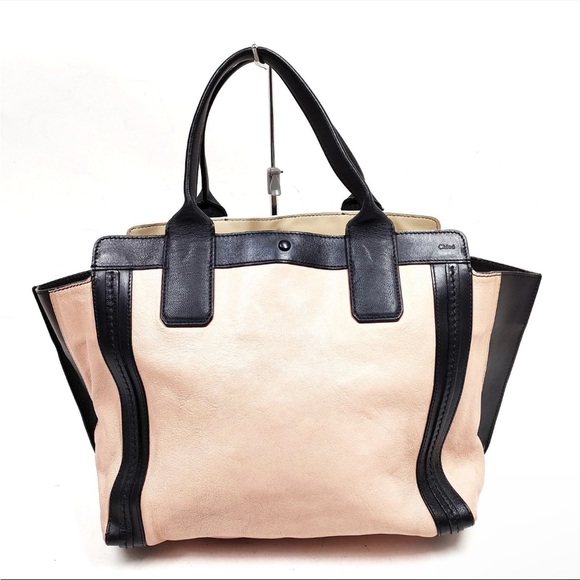 Chloe Black and Cream Women's Tote Bag
